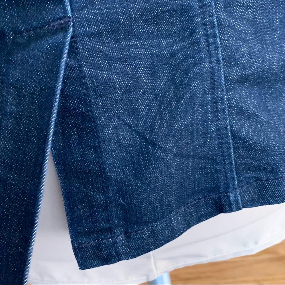 KENSIE Denim Blazer Single Button Notch Collar - Picture 7 of 11